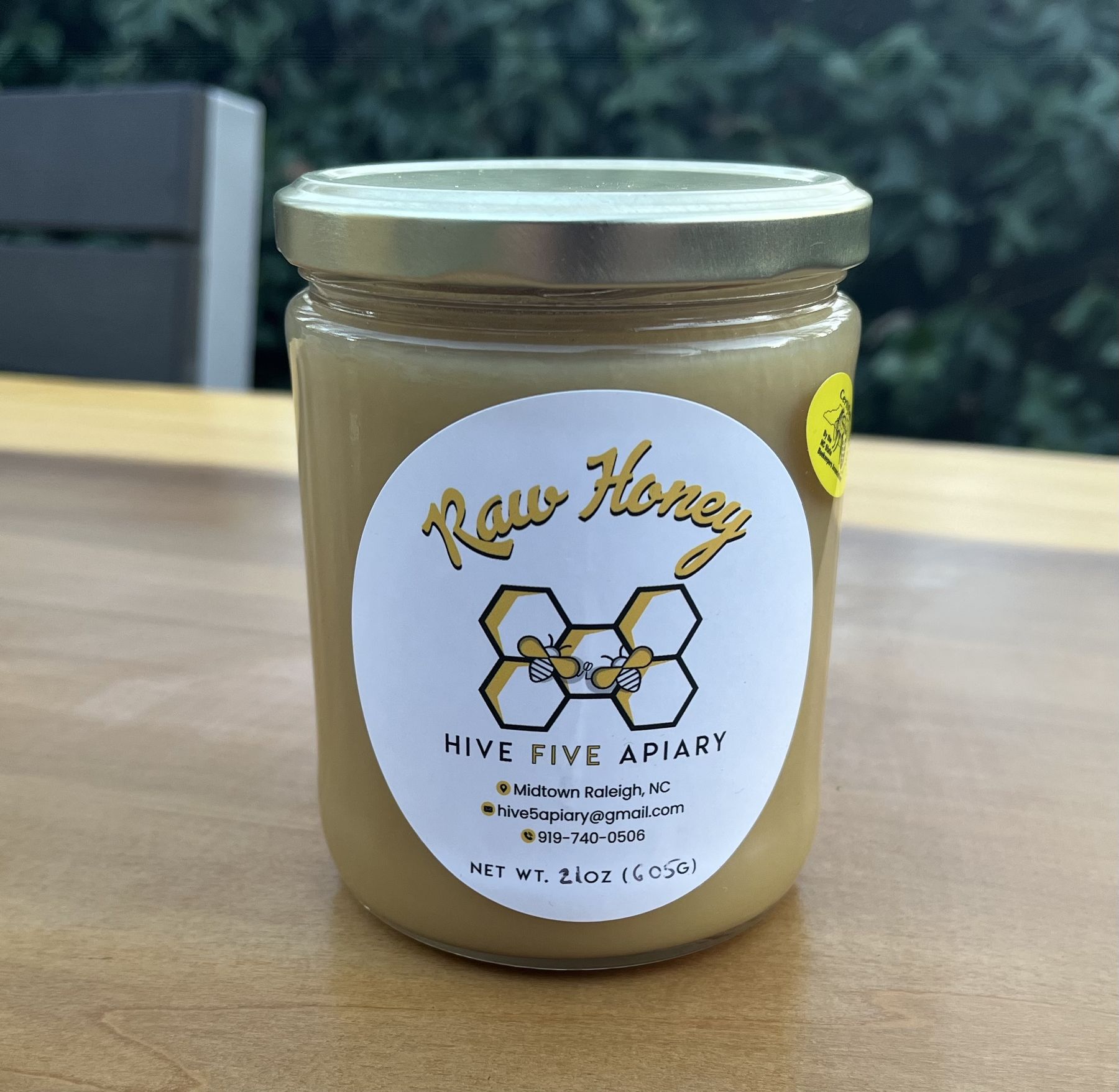 Jar of Hive Five Apiary creamed honey